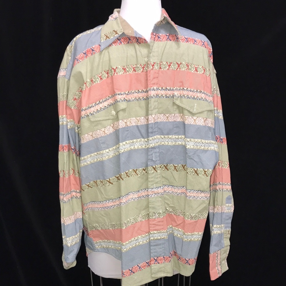 Vtg EUC Men’s 100% Cotton Made in Portland OR Sz XL Western Long-Sleeved Shirt